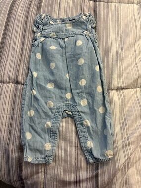 GAP Light Blue Polka Dot Romper